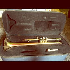 Trumpet and case